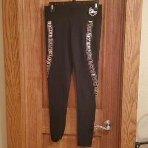EUC PINK by VS, black Yoga leggings, small